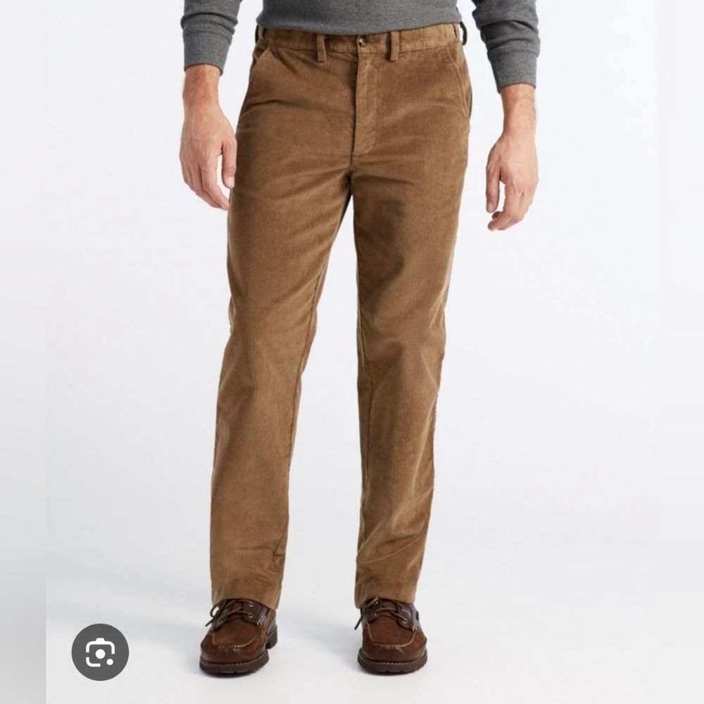 LL Bean Corduroy Pants Mens 38x30 Brown Natural Fit Stretch Casual Outdoor Gorp